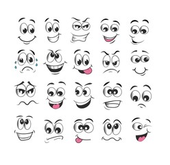 emotion set. emoji set. vector illustration