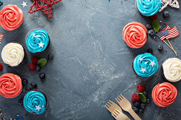 American flag cupcakes for 4th of July