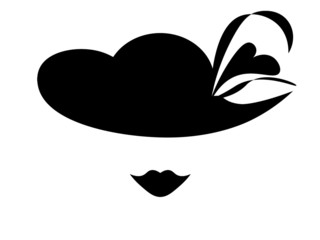 帽子と唇のアイコン