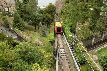 Fototapeta premium rack railway mountain train