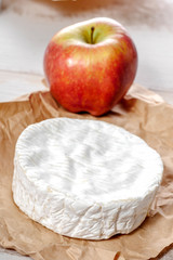 camembert of Normandy with apple