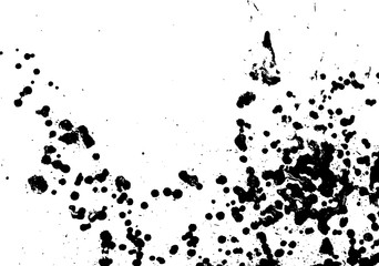 Hand-made grunge texture. Abstract ink drops background. Black and white grunge illustration. Vector watercolor artwork pattern.