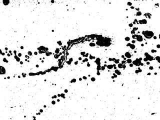 Hand-made grunge texture. Abstract ink drops background. Black and white grunge illustration. Vector watercolor artwork pattern.