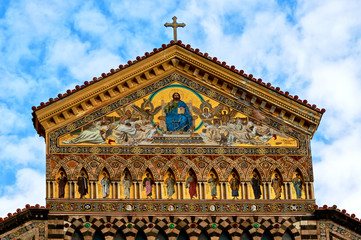 Fototapeta na wymiar Der Dom von Amalfi, Kathedrale Sant’Andrea, Amalfi Küste, Italien
