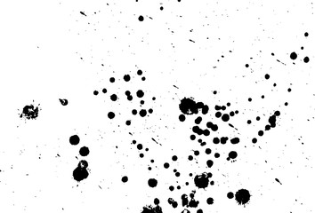 Hand-made grunge texture. Abstract ink drops background. Black and white grunge illustration. Vector watercolor artwork pattern.