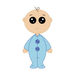Fototapeta premium Vector illustration of cute cartoon baby boy.