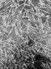 frozen pool ice texture background black and white