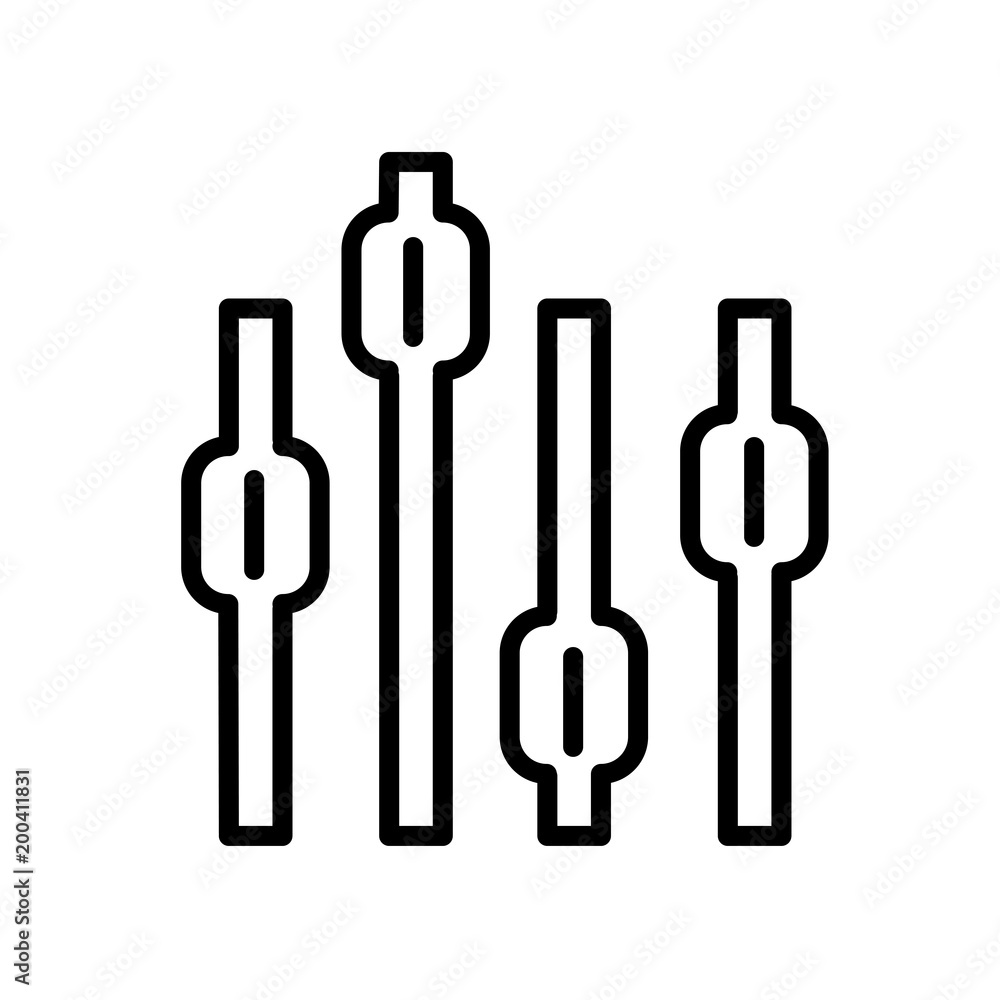 Poster box plot chart icon isolated on white background