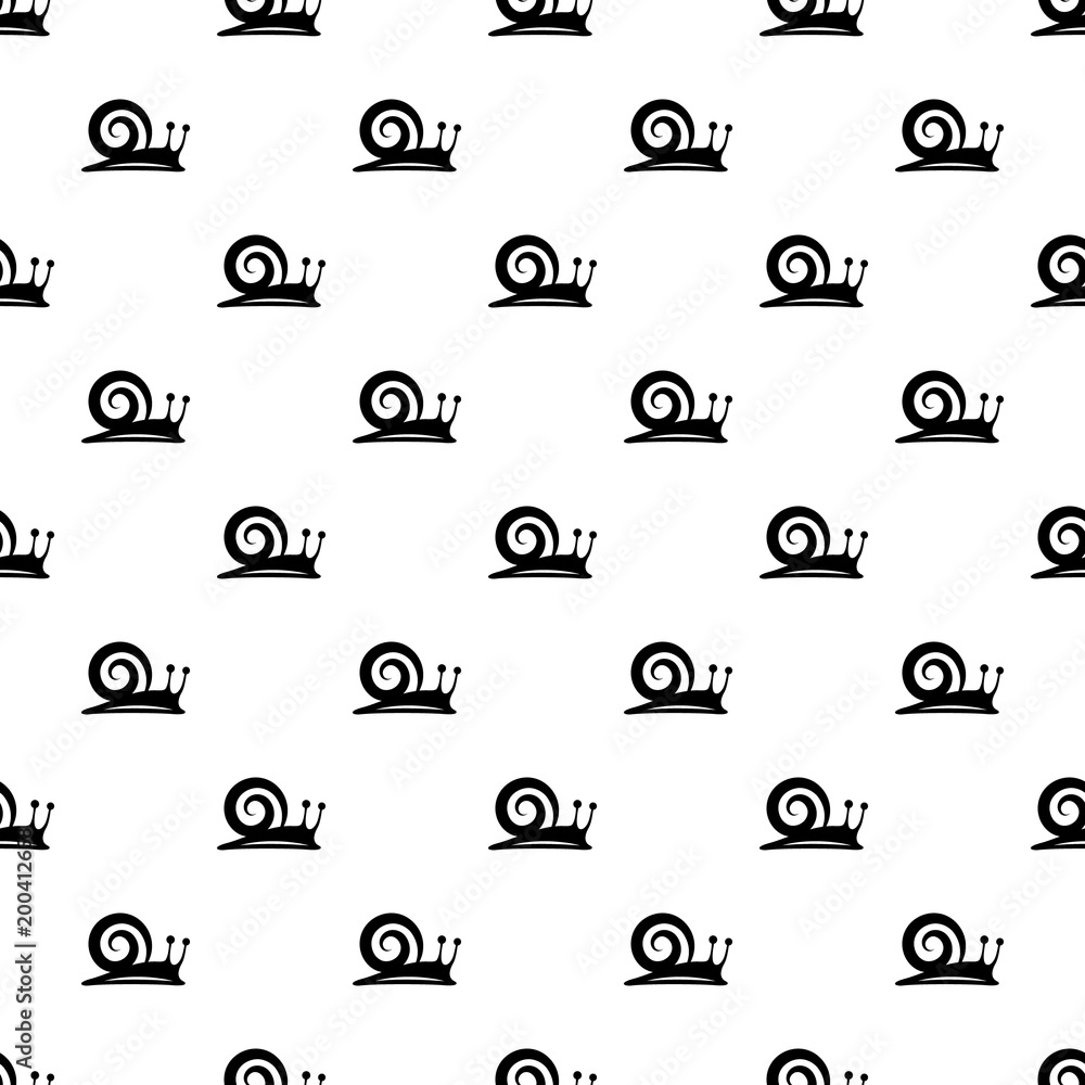 Poster snail pattern vector seamless