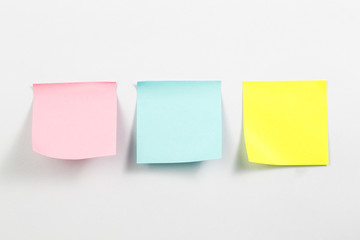 sticky notes On a white background