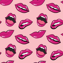 lip pattern. lips and mouth vector illustration