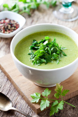 Bowl Of Homemade Broccoli Soup