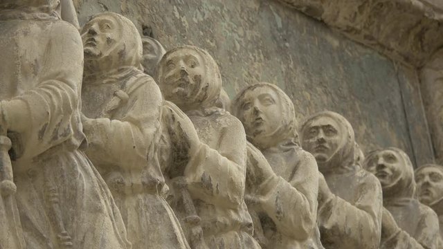 Peasant women bas reliefs
