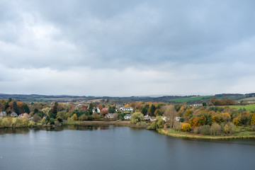 View of Linlithgow Loch, which located next to Linlithgow Palace, Scotland