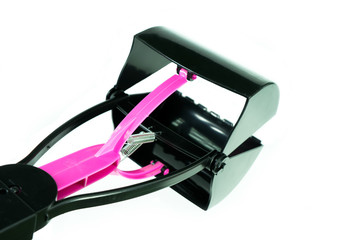 Pet Cleaning Equipment for toilet on isolated white background.