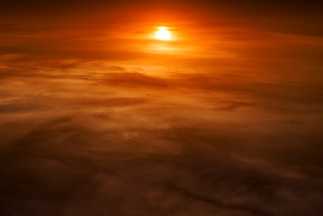 Fototapeta na wymiar beautiful dramatic sunset and sunrise sky with clouds