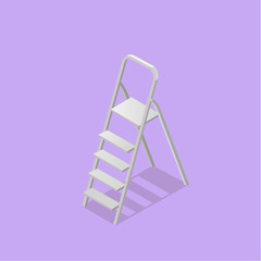 Low poly isometric ladder. Realistic icon