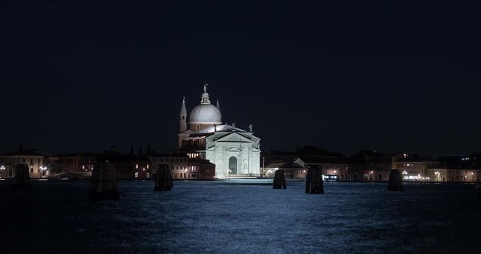 Night timelapse of San Giorgio Maggiore Church