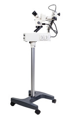 Modern medical equipment - portable operation surgical microscope isolated