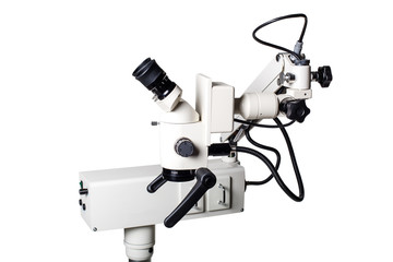 Modern medical equipment - operation surgical microscope isolated