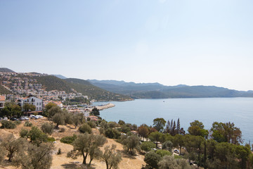 Obraz premium Kas Antalya Marina Bird's Eye View Landscape