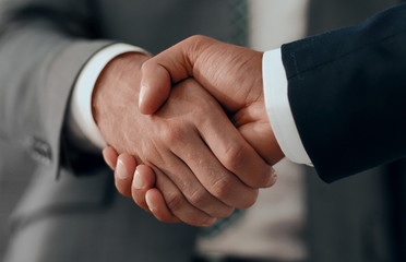 Business men giving a handshake. Business concept