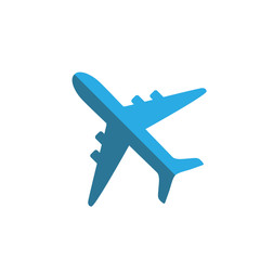 Obraz premium Airplane icon, plane sign. Vector illustration, flat design.