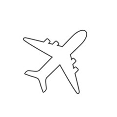 Obraz premium Airplane icon, plane sign. Vector illustration, flat design.