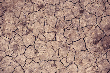 Cracked dry soil ground texture