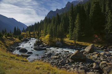Kyrgyzstan Altyn Arashan corge Tien Shang Mountains