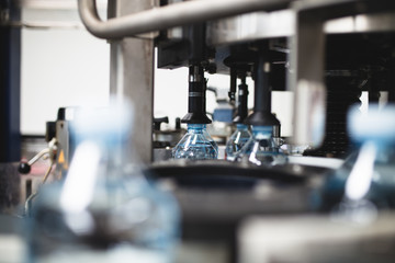 Bottling plant - Water bottling line for processing and bottling pure mineral carbonated water into bottles.