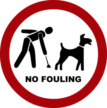 No Fouling Dog Sign