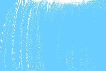 Fototapeta na wymiar Natural soap texture. Actual light blue foam trace background. Artistic alive soap suds. Cleanliness, cleanness, purity concept. Vector illustration.