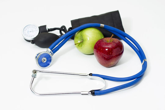 Health Screening, A stethoscope on a patients blood