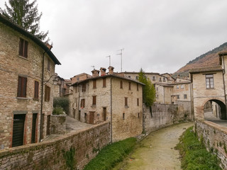 Fototapeta na wymiar Gubbio old town view. Italian medieval city