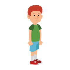 Cute boy cartoon isolated vector illustration graphic design