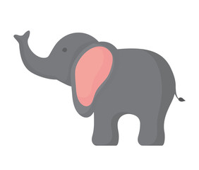 cute elephant icon over white background, colorful design. vector illustration