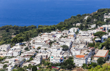 Landscape of the island, view from above.  Anacapri. Capri island, Italy