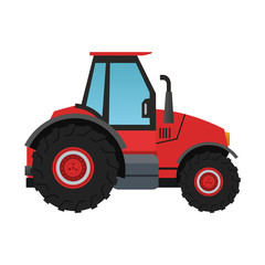 Farm tractor vehicle vector illustration graphic design