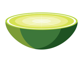 lemon slice icon over white background, colorful design. vector illustration
