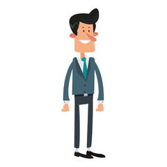 Businessman cartoon isolated vector illustration graphic design
