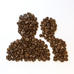 Coffee beans team icon