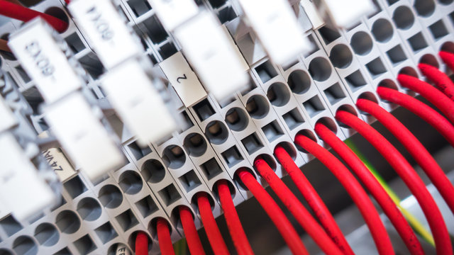 kabelklemmen Rot - colored cable clamp Red