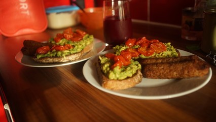 Advocado and tomato