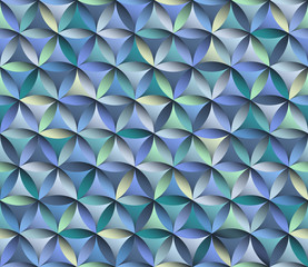 Flower of life seamless pattern in blue colours