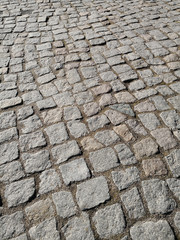 Kopfsteinpflaster gepflasterte Straße Hintergrund Textur