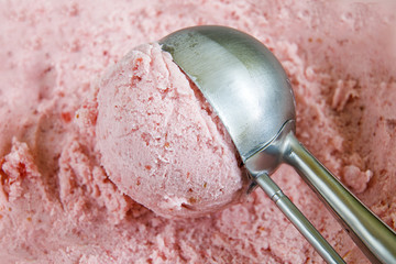 Fototapeta premium Tool and the scoop of ice cream .