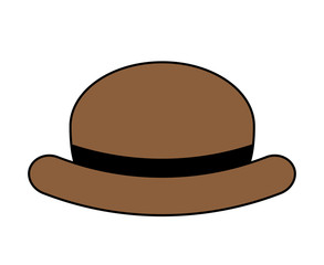 hat icon over white background, colorful design. vector illustration