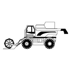 Farm tractor vehicle vector illustration graphic design