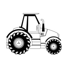 Farm tractor vehicle vector illustration graphic design